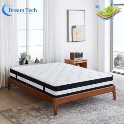 Top Selling High Quality Spring Soft Foam Ripple Mattress Quality Fabric Pocket Innersprings Mattresses in a Box