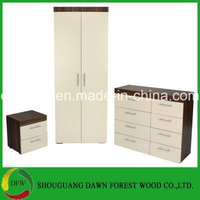 White Bedroom Set Bedside Cabinet, 8 Drawer Chest 2 Door Wardrobe, Bedroom Set