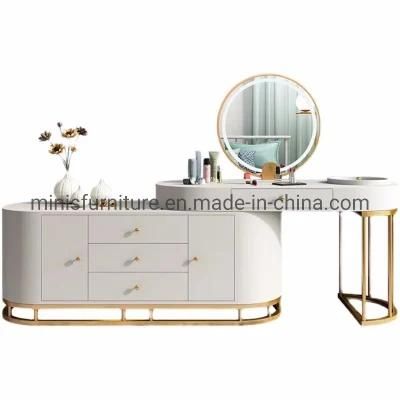 (MN-DR17) Luxury Bedroom Furniture Dressing Table Big White Dresser