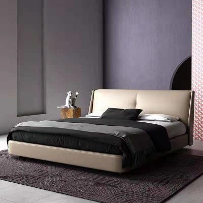 Hot Sale Modern Home Furniture Bedroom Furniture Bed Soft Fabric Bed in Italy Style