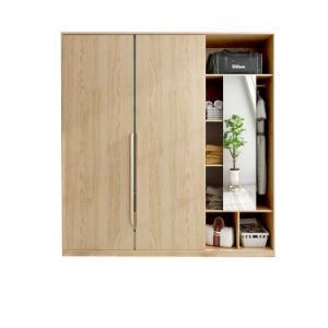 Hot Sale New Design 2 Colors Melamine Paper Sliding Door Wardrobe