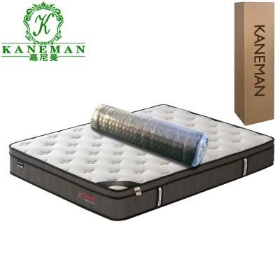 Bedroom 10 Inch Roll up Pocket Spring Mattress-Spring Mattress