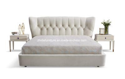 Chinese Fabric Double Bed Modern Home Bedroom Furniture