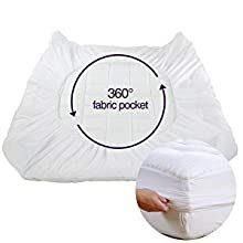 Mattress Pad Pillow Top Mattress Cover Quilted Fitted Mattress Protector Cotton Top 8-21" Deep Pocket Hypoallergenic Cooling Mattress Topper