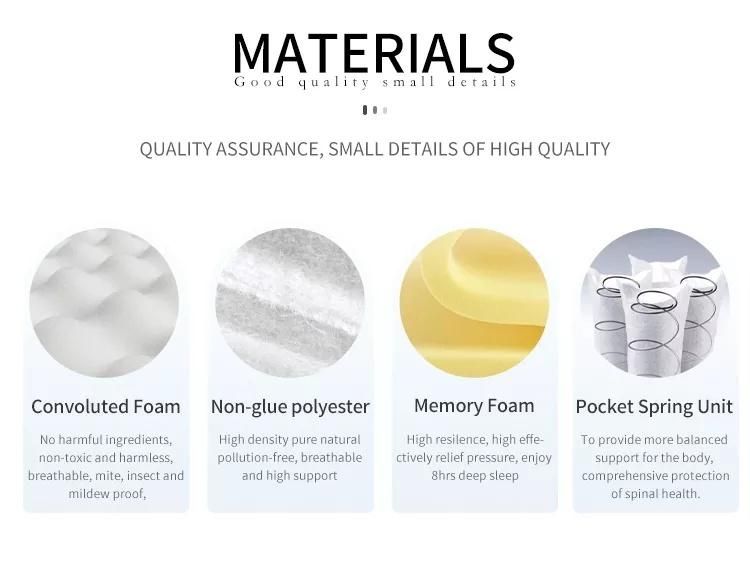 Mattress Manufacturer Hot Sale Product Comfortable Cozy Regular Single Small Double Pocket Spring Mattress