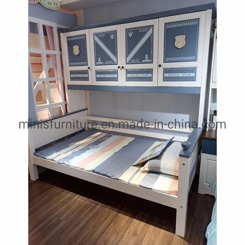 (MN-HB122) Bedroom Furniture Folded Wood Bed with Overhead Cabinet