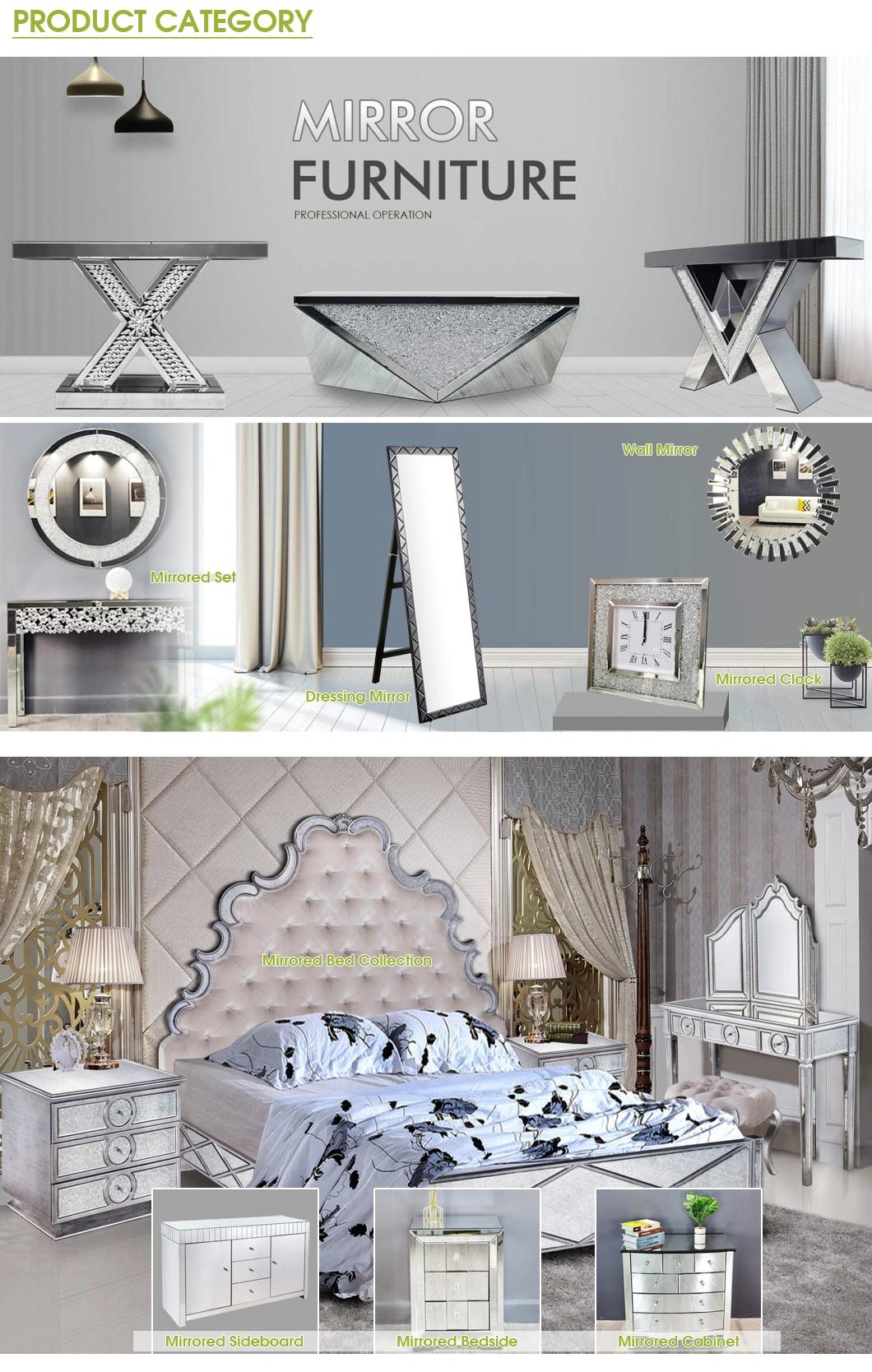 High Quality Modern Elegant Modern White Marble Tempered Glass 3 Drawer MDF Bedside Nightstand