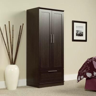 Wholesale Melamine MDF Wooden Bedroom Wardrobe (HF-WF05131)