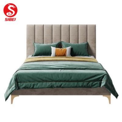 Hot Selling Modern Style Home Hotel Leather King Size Wall Bed Made in China