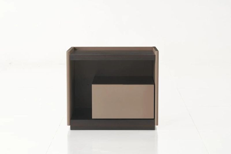 FL62 Night Stand /Eucalyptus Veneer / Steel Base Coating /Italian Modern Furniture Home and Hotel