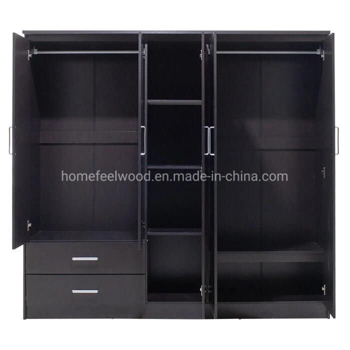 Wholesale Modern European Home Bedroom Furniture Wooden MDF Closet Wardrobe (HF-WF051321)