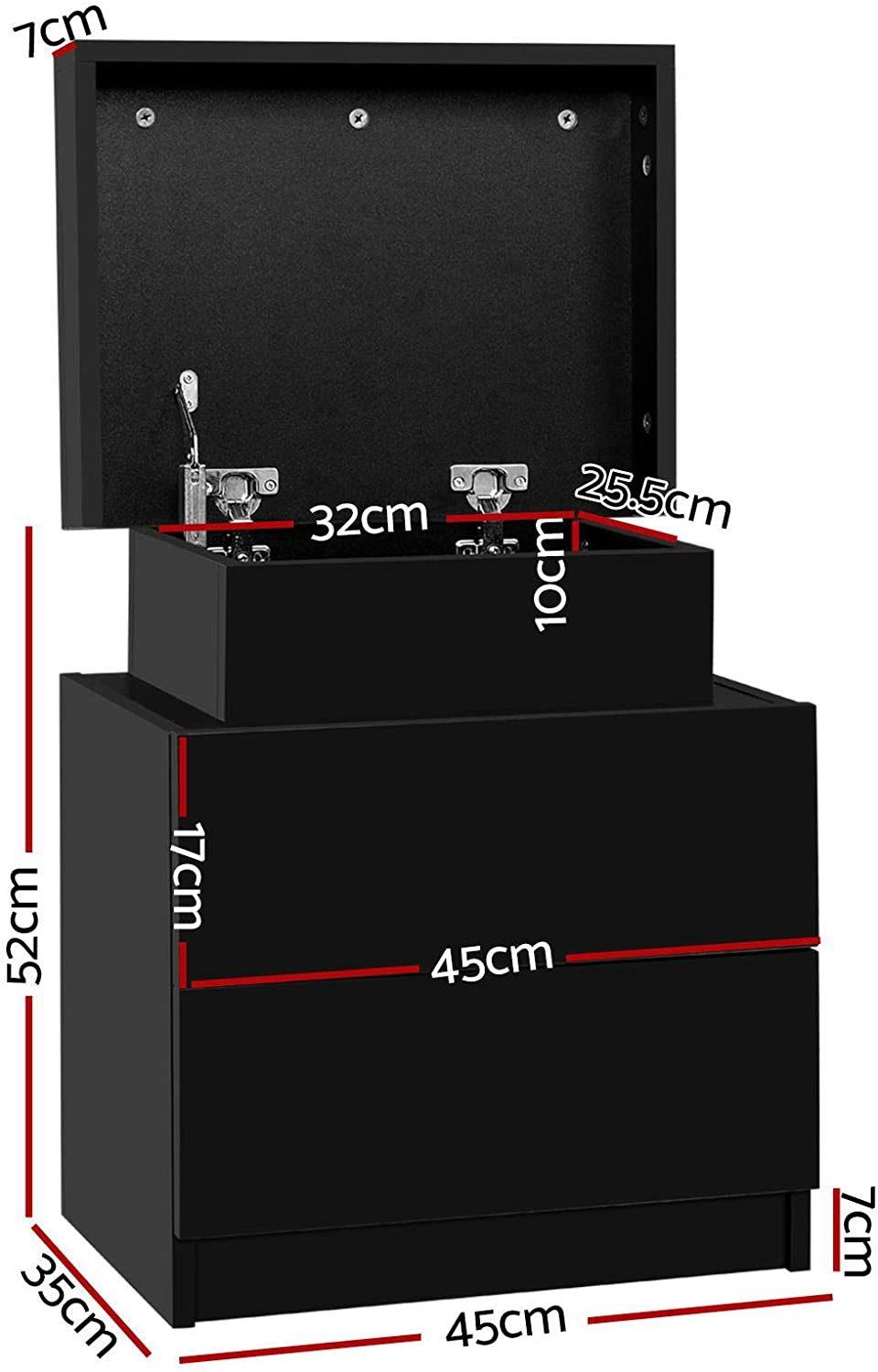 Bedside Table Nighstand Side Table for Bedroom Living Room