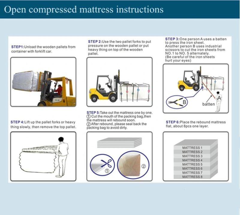 8 Inch Spring Mattress China Supplier Mattress Compressed Bed Mattress
