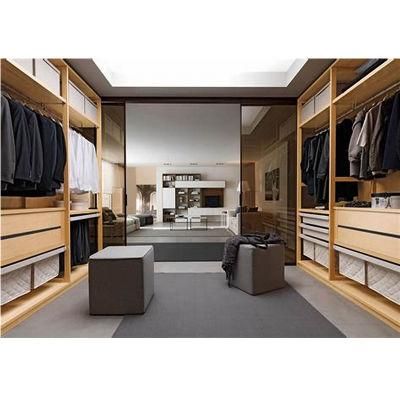 Latest Design Built-in Open Shelving Walk in Wardrobe Closet for Dressing Room