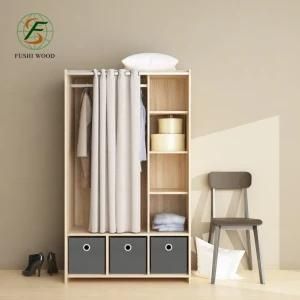 Curtain Wardrobe Armoire Center with 3 Door
