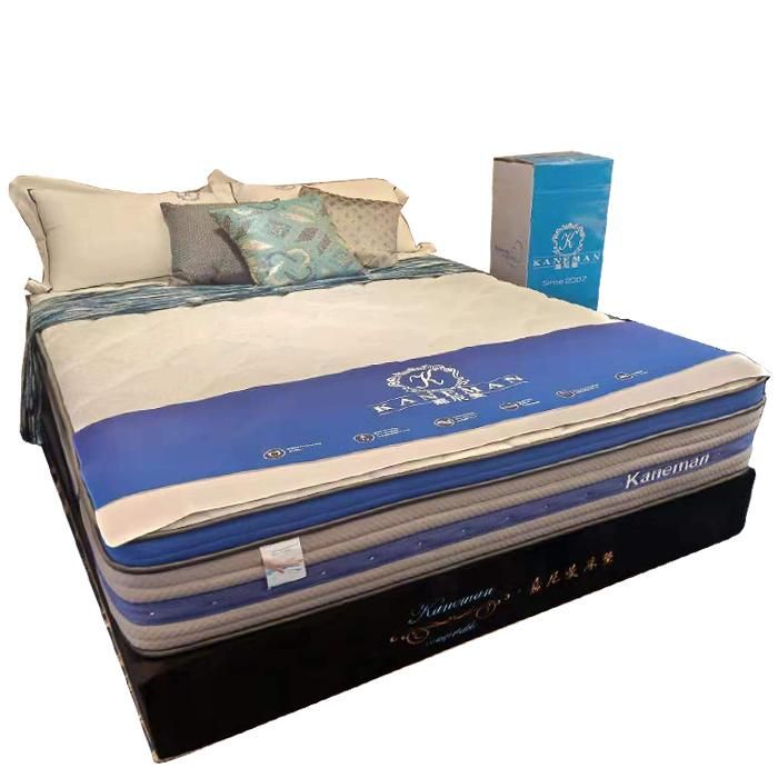 Ice Cool Fabric Memory Foam Pocket Spring Hybrid Mattress Roll in Carton Box
