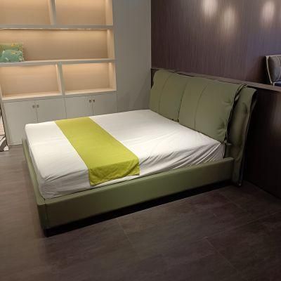 2280*2080*1180 mm 1.8 M Low Bed Leg Cozy Spacious Backrest Bed Frame