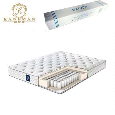 Foam Encased Pocket Spring Mattress Vacuum Roll in Carton Box Wholesale and Retail