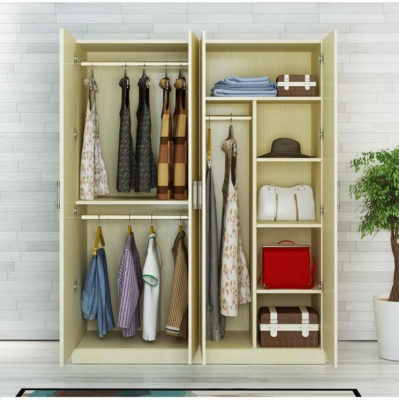 Three Door Wooden Melamine Board Closet Wardrobe