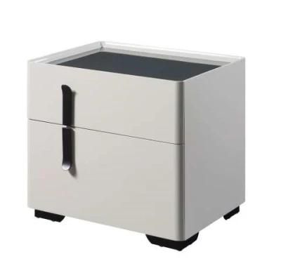 China Factory Direct Supply White Gloss Storage Nightstand Bedroom Furniture for Bedside Tables
