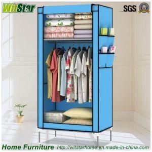 Moistureproof Dustproof Cloth Wardrobe for Bedroom Furniture (WS16-0086)