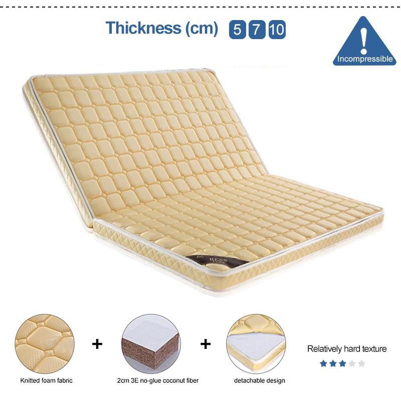 Home Latex Bed Mattress Triple Folded Thick 15cm Bed Bedroom