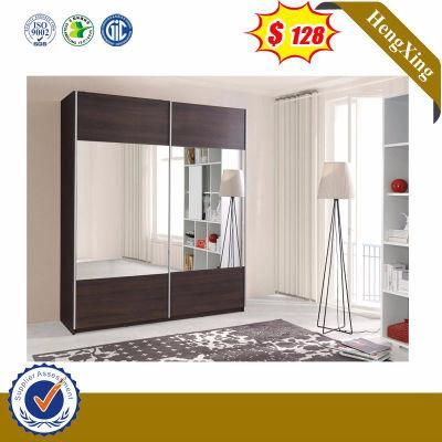 Simple Design Light Color Slide Door MDF Bedroom Project Wardrobe (UL-HMN040)