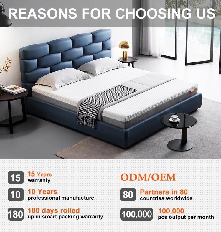 High Quality Hotel Memory Foam Bed King Size in a Box Spring Mattress