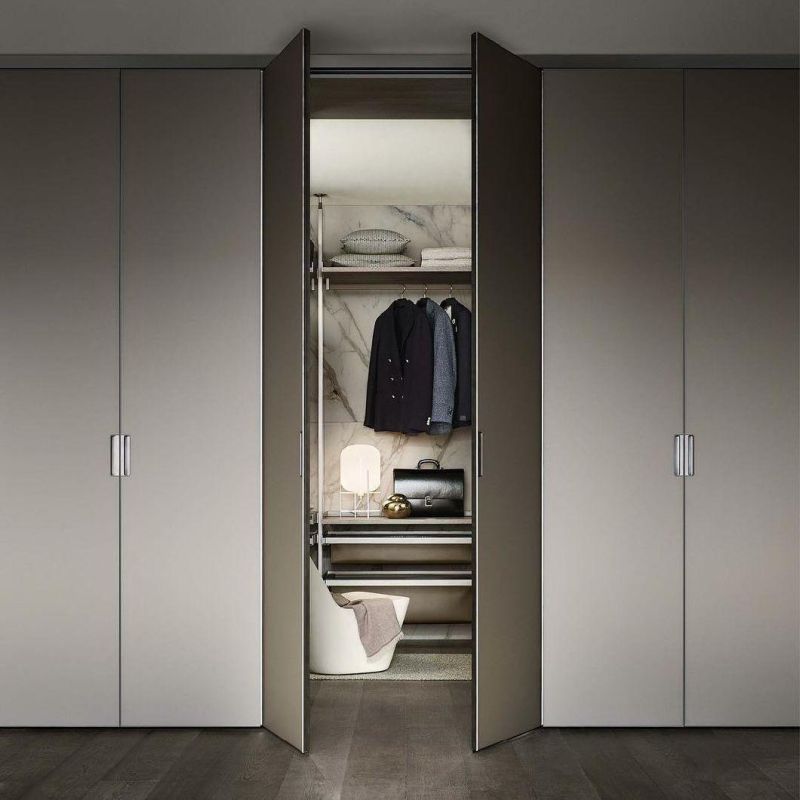 Hotel Apartment Modern Swing Doors Wooden Wardrobes