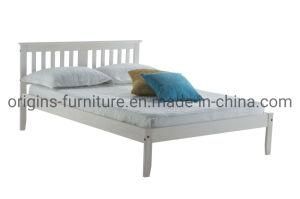White Wooden Solid Pine Double King Bed Frame