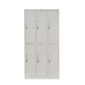 China Mingxiu 6 Door Steel Gym Compact Locker / Steel Cloakroom Lockers