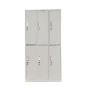 China Mingxiu 6 Door Steel Gym Compact Locker / Steel Cloakroom Lockers