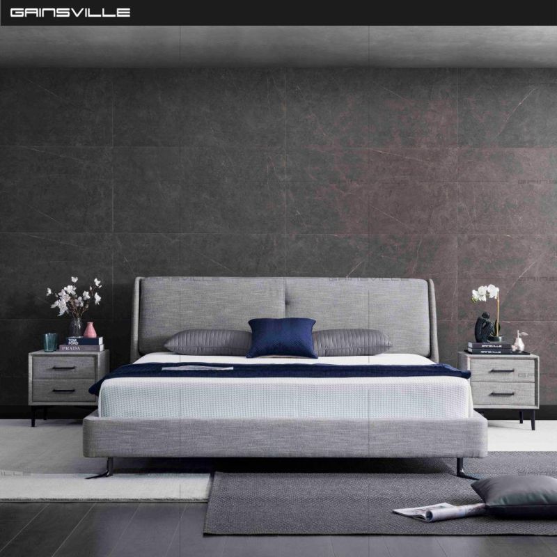 Hot Sale Modern Home Furniture Bedroom Furniture Bed Soft Fabric Bed in Italy Style