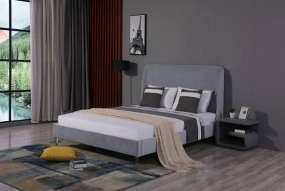 Huayang Bedroom Furniture Set Wardrobe Queen King Frame Size Fabric Wooden Bed Fabric Bed