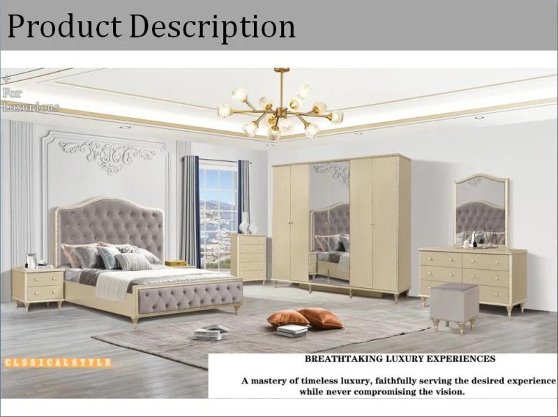 Latest Modern Bedroom Set with Champange Color