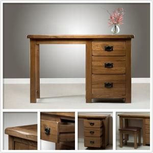 Wooden Furniture Solid Oak Dressing Table Computer Table with Drawers