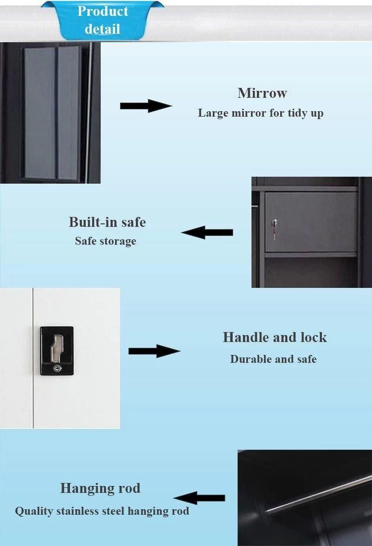 Modern Office Furniture Wall Kitchen Cupboard Clothes Locker Metal Wardrobe
