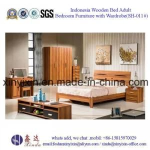 India Design Wooden Bed Modern Home Bedroom Furniture (SH-011#)