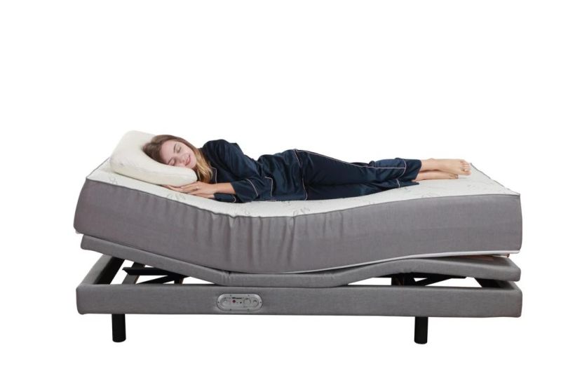 Home Furniture Okin Motor Wireless Handset Electric Adjustable Bed Single Size Bed