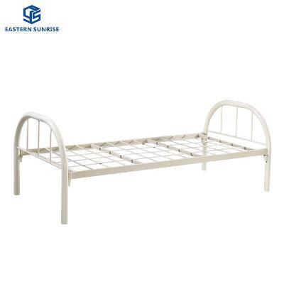 Heavy Duty Simple Steel Metal Single Bed for School Dormitory Army