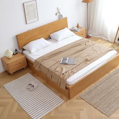Nordic Solid Wood Storage Bed 0008