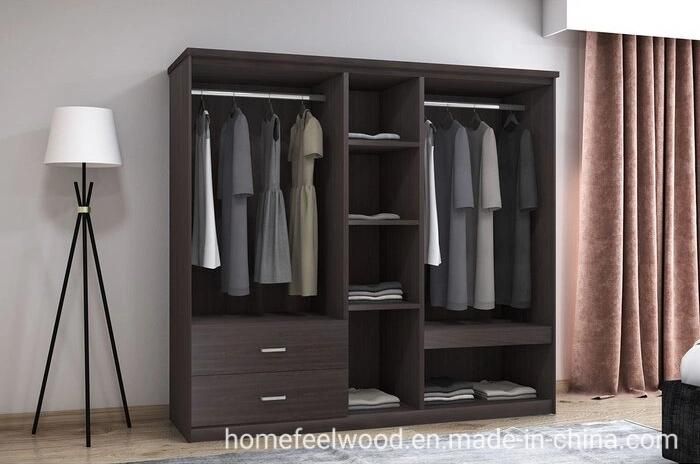 Wholesale Modern European Home Bedroom Furniture Wooden MDF Closet Wardrobe (HF-WF051321)