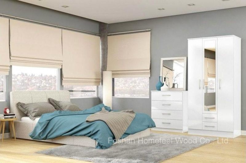 Modern High Gloss White Bedroom Set (HF-EY091)