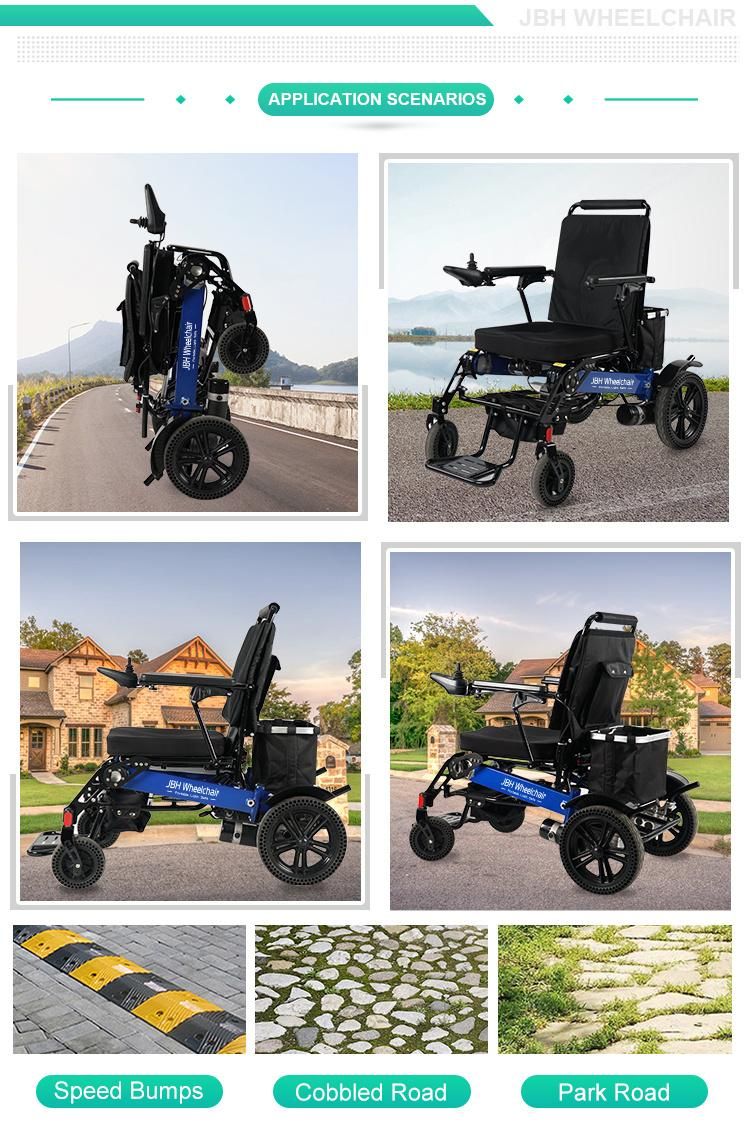FDA Aproved Intelligent Driving Basket Portable Folding Outdoor Cheap Electric Wheelchair