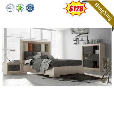 Luxury High Back Double King Size Wooden Home Hotel Apartment Furniture Sofa Bunk Wall Bedroom Bed