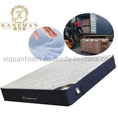 5 Star Hotel Bed Mattress Firm Memory Foam Mattress Flat Pack in Wooden Pallet
