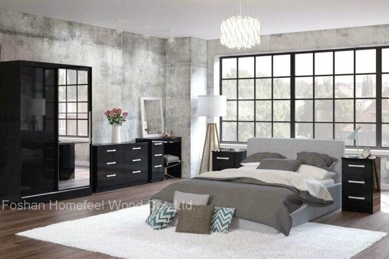 Modern High Gloss White Bedroom Set (HF-EY091)