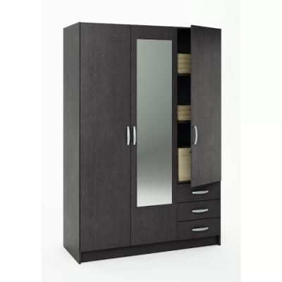 Wholesale Living Room Quality Furniture Wardrobe with Mirror Hinged Door