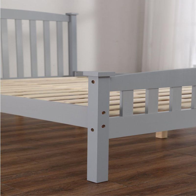 Bedroom Furniture Pine Painted Solid Wood Bed Full/Double Bed