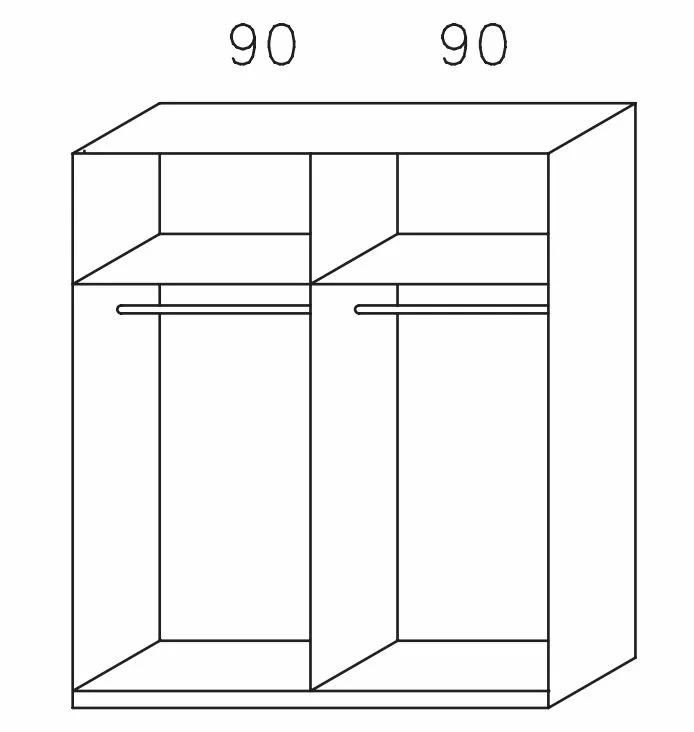 Modern MDF Sliding Mirror Door Wardrobe Bedroom Design Clothes Storage Closet (HF-WB38)